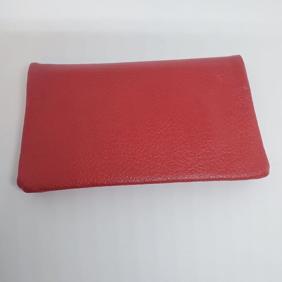 Vintage Saks Fifth Avenue Souffle Red Clutch 7"x4" - Picture 2 of 7